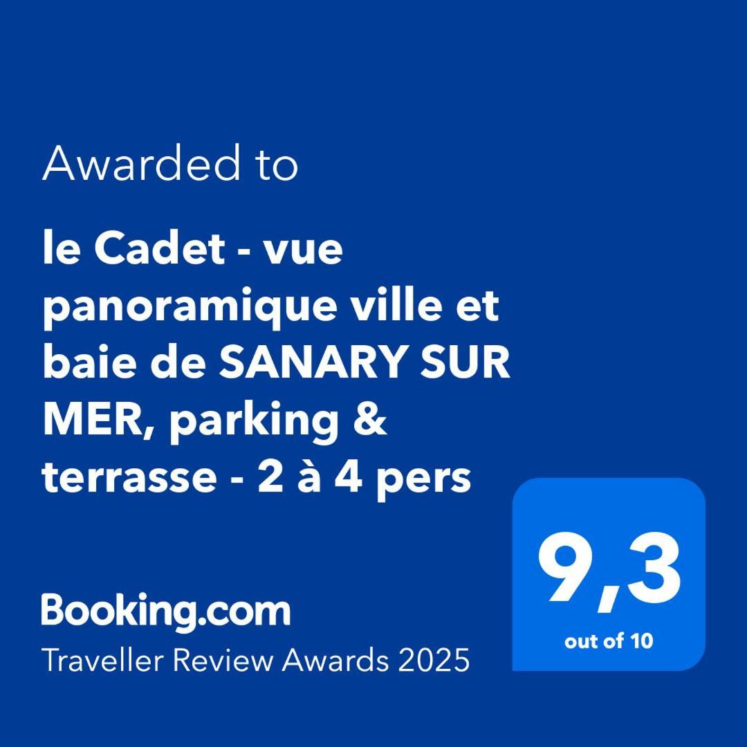 Le Cadet - Vue Panoramique Ville Et Baie De Sanary Sur Mer, Parking & Terrasse - 2 A 4 Pers Экстерьер фото